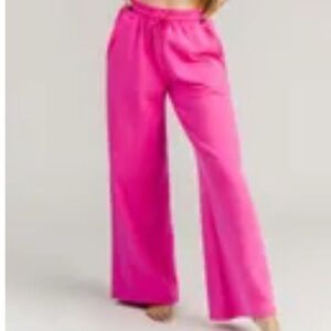 ZYIA Hot Pink Retreat Wide-Leg Joggers